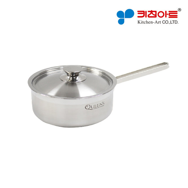 키친아트 퀸즈 통3중 스텐레스 인덕션가능 냄비세트 2종J(편18+양24)