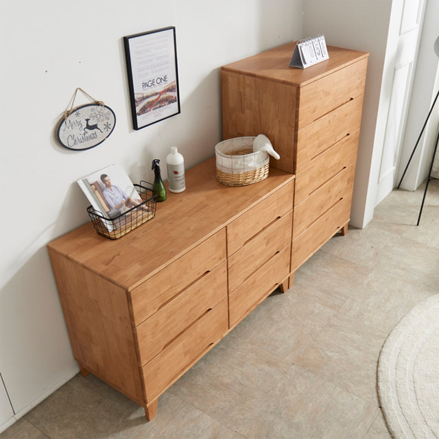 에센스 속깊은 고무나무원목  5단+3단와이드 서랍장