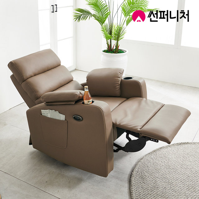 9180에어레더 전동 1인용 리클라이너 소파
