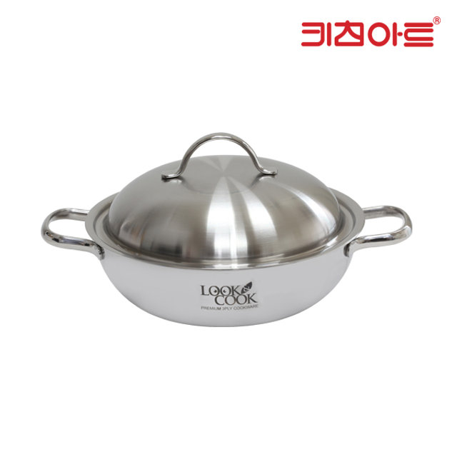 룩앤쿡 통3중 깊은형 스텐레스 인덕션가능 전골냄비 24cm 스텐냄비