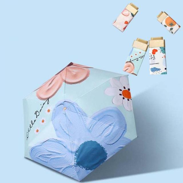 초미니 경량 큐티 6단 양산 우산 암막 uv차단 양우산
