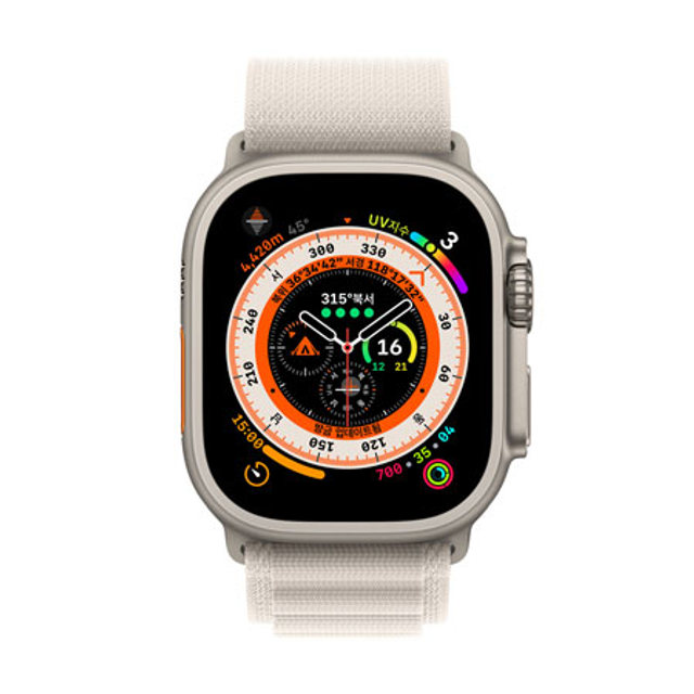 애플워치 울트라 49mm Cellular 티타늄 케이스 스타라이트 알파인 루프 L - [MQFT3KH/A]