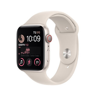 애플워치 SE2 44mm GPS + Cellular 스타라이트 알루미늄 케이스 스타라이트 스포츠 밴드