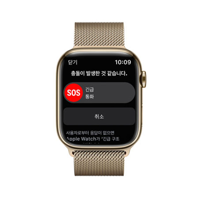 애플워치 8 45mm GPS + Cellular 골드 스테인리스 케이스 골드 밀레니즈 루프 - [MNKQ3KH/A]