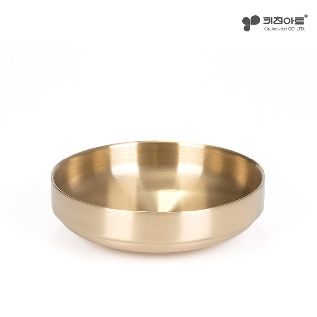 키친아트 금상첨화 이중구조 티타늄 찬기 중 11cm 접시 반찬그릇