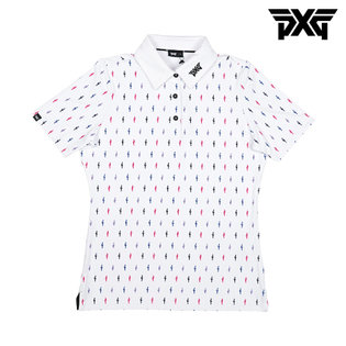 [해외직구] PXG 여성 골프웨어 캑터스 폴로 카라 반팔 티셔츠 화이트