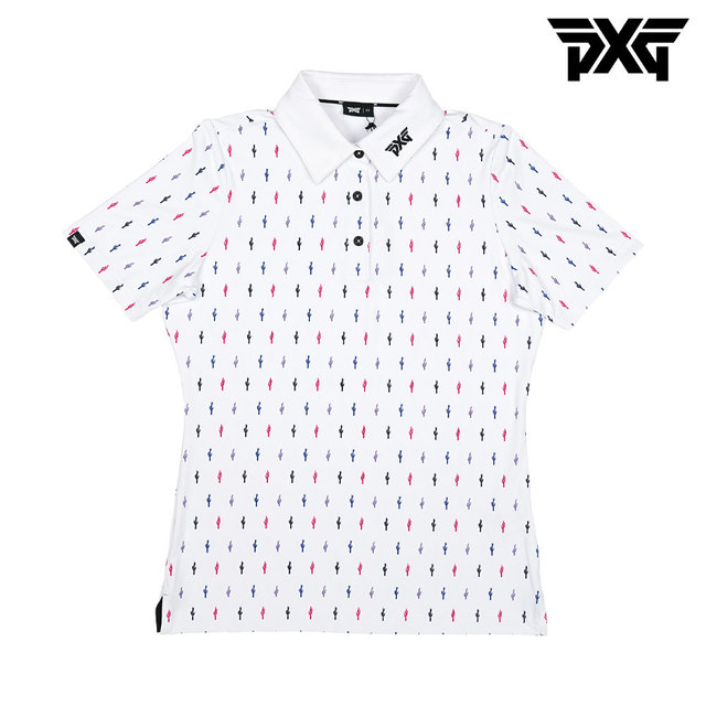 [해외직구] PXG 여성 골프웨어 캑터스 폴로 카라 반팔 티셔츠 화이트