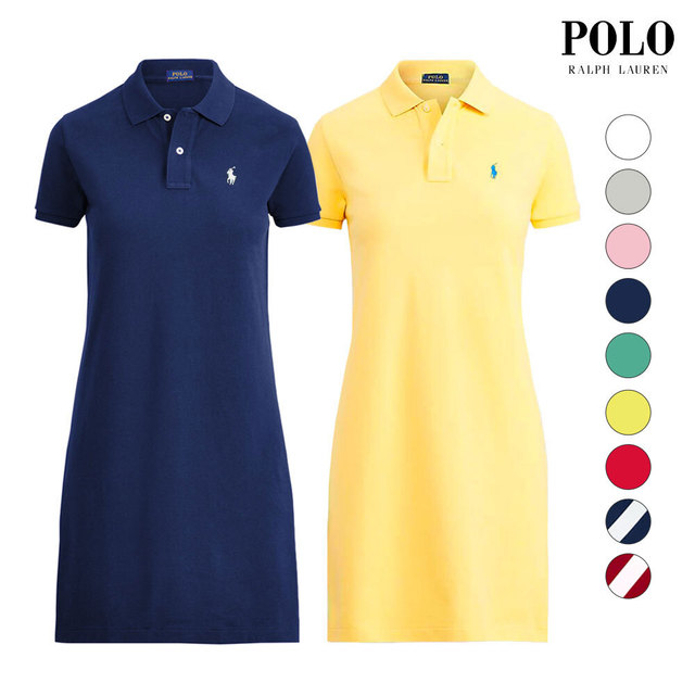 [해외직구] 폴로 랄프로렌 여성 포니 로고 카라 원피스