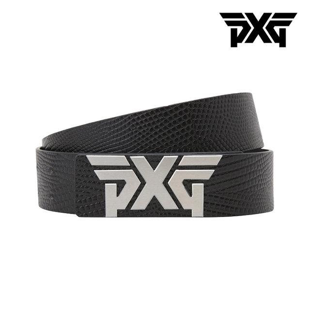 [해외직구] PXG 남성 골프웨어 올오버 엠보 벨트 블랙