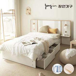 [비밀특가] 로시 라이트 템바보드 호텔식침대+라텍폼스7존독립매트 SS