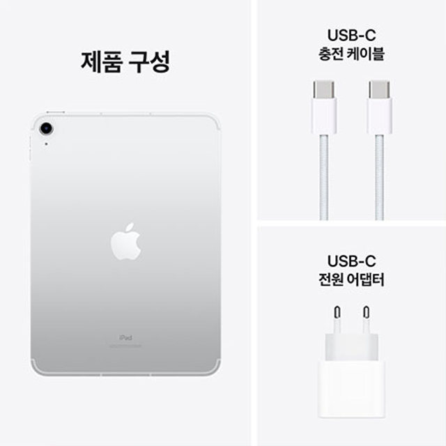 아이패드 10세대 Wi-Fi+Cellular 64GB - 실버 [MQ6J3KH/A]