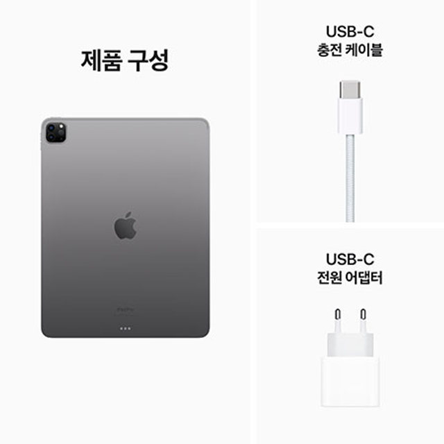 아이패드 프로 M2 12.9 6세대 Wi-Fi 256GB - 스페이스 그레이 [MNXR3KH/A]