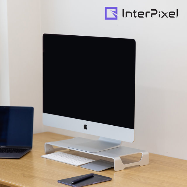 인터픽셀 알루미늄 모니터 받침대 IMT-M01 모니터선반 메탈거치대 두께5T