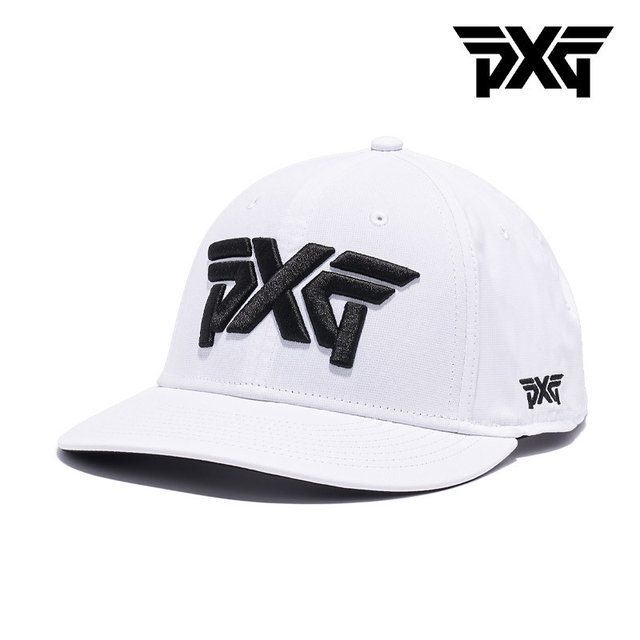 [해외직구] PXG 경량 스트럭쳐드 로우 크라운 스냅백 골프 캡모자 화이트