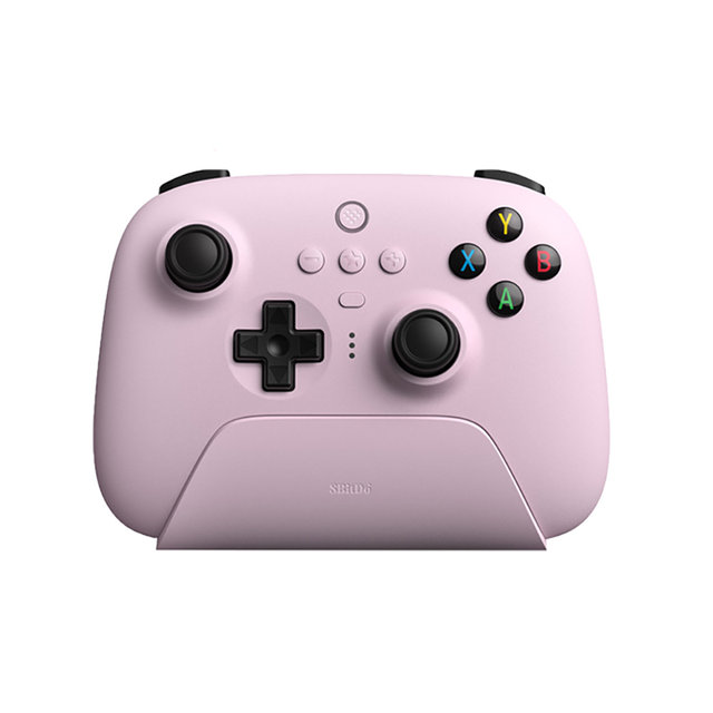 [해외직구]8BitDo 무선 컨트롤러 게임 스틱 2.4G 조이패드 핑크 / 도크포함