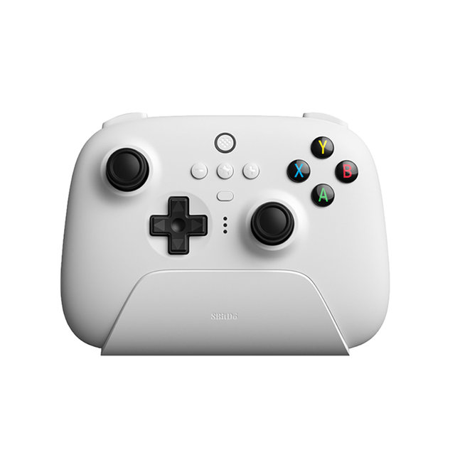 [해외직구]8BitDo 무선 컨트롤러 게임 스틱 2.4G 조이패드 화이트 / 도크포함
