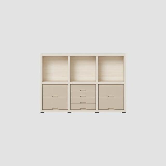 샘 책장 2단 120cm 서랍형 시공 (컬러 택1)