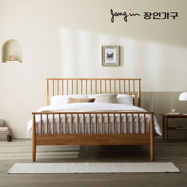 바인 플러스 후드형 소나무 원목침대 Q 프레임