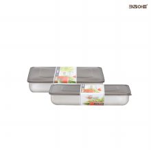 키친아트 피앙세 스텐레스 냉동실용 보관용기 2종E(5호x1개)+(6호x1개)