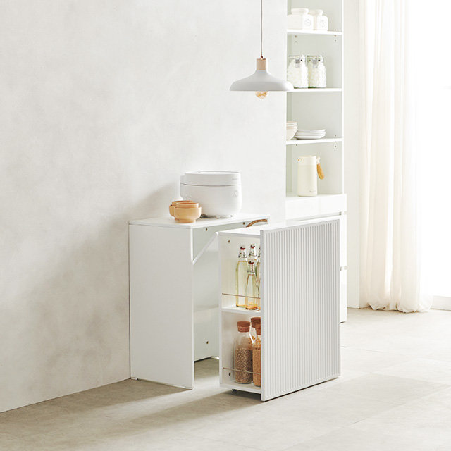 아빌 폴딩 식탁 접이식 슬라이딩 테이블 확장형  원룸 1인용식탁