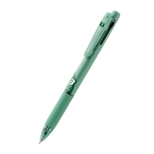 마이펜 세이프티클립 3색볼펜 0.38mm 시애나그린 1EA