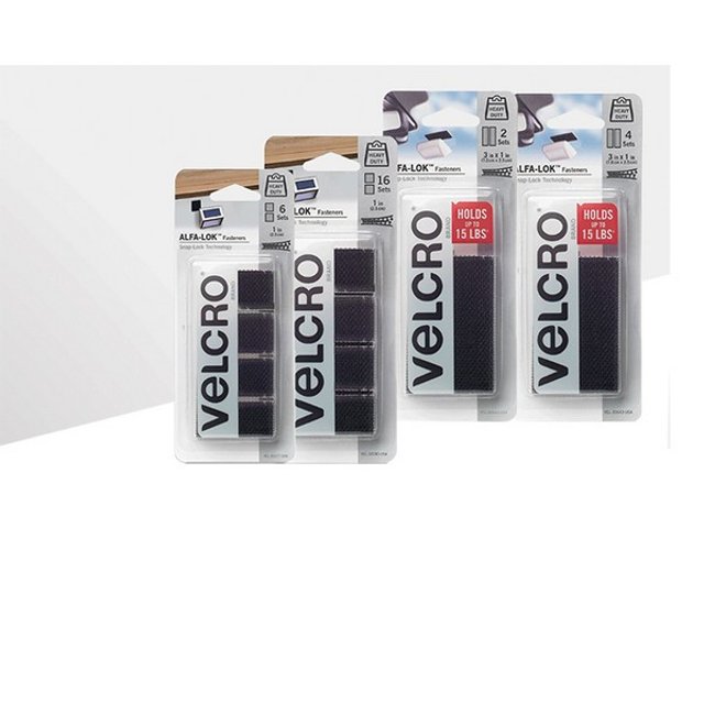 알파룩 직사각 세트4세트 7.6x2.5cm Velcro