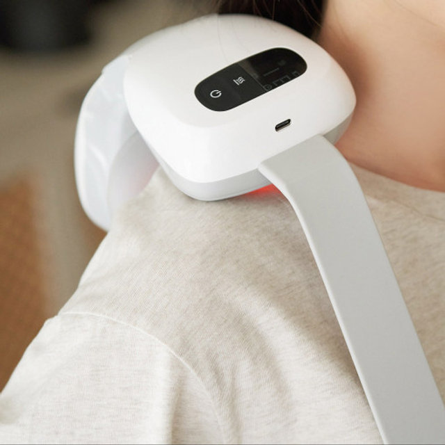 비브아 무선 휴대용 지압 온열 목 어깨 마사지기 안마기