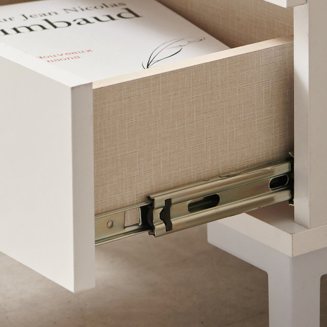 마틴 2단 서랍 침대 옆 선반 미니 협탁 400 수납 소형 낮은 협탁테이블