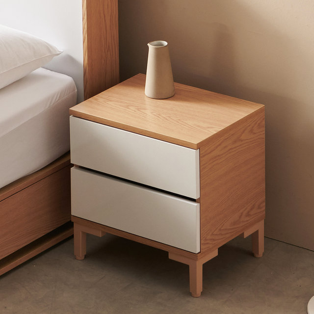 마틴 2단 서랍 침대 옆 선반 미니 협탁 400 수납 소형 낮은 협탁테이블