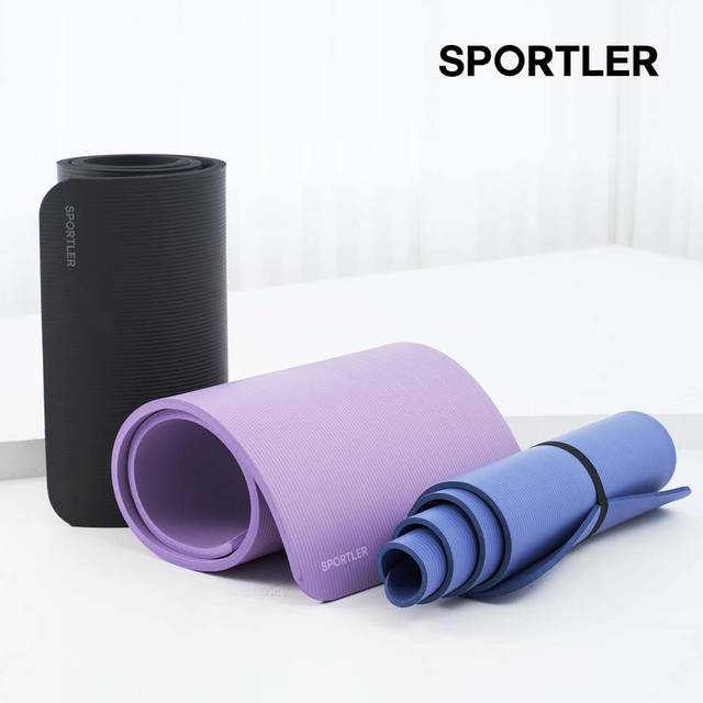 스포틀러 NBR 와이드 요가매트 10mm 두꺼운 홈트 필라테스 