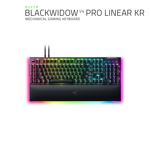 레이저코리아 블랙위도우 V4 프로 리니어 한글 Razer BlackWidow V4 Pro Linear KR 유선 키보드