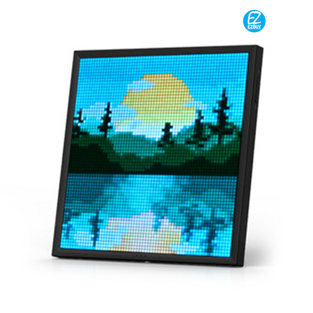 [해외직구] 디붐 픽수 64 PIXOO 픽셀아트 LED 디지털 액자 블랙