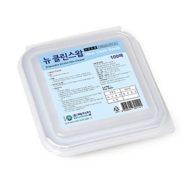 메디탑 뉴클린스왑 100매입 알콜솜 상처소독