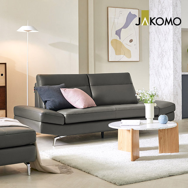 [4월특가+롯데2만]레이 3인 이태리 천연면피 소가죽 소파+스툴