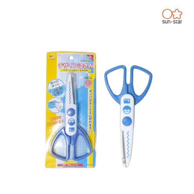 썬스타 핑킹가위 물결(블루) S3730-921