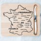 [해외직구] Jean Dubost 라귀올 치즈 커팅 우드 도마 보드 프랑스 지도 나이프 세트