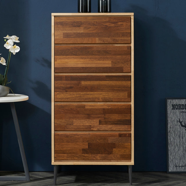 머피 5단 원목 서랍장 600 멀바우 안방 거실 북유럽