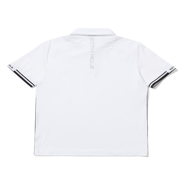 메쉬 소매 포인트 반팔 티셔츠 [WHITE]