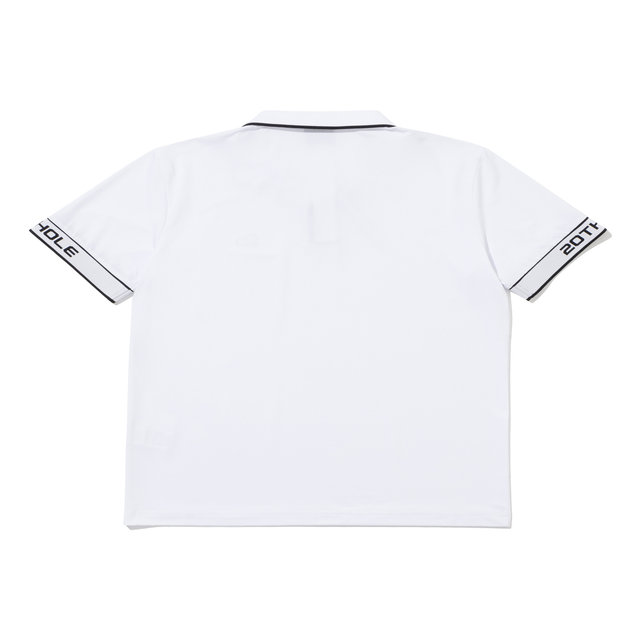 에리 소매 YOKO 로고 반팔 티셔츠 [WHITE]