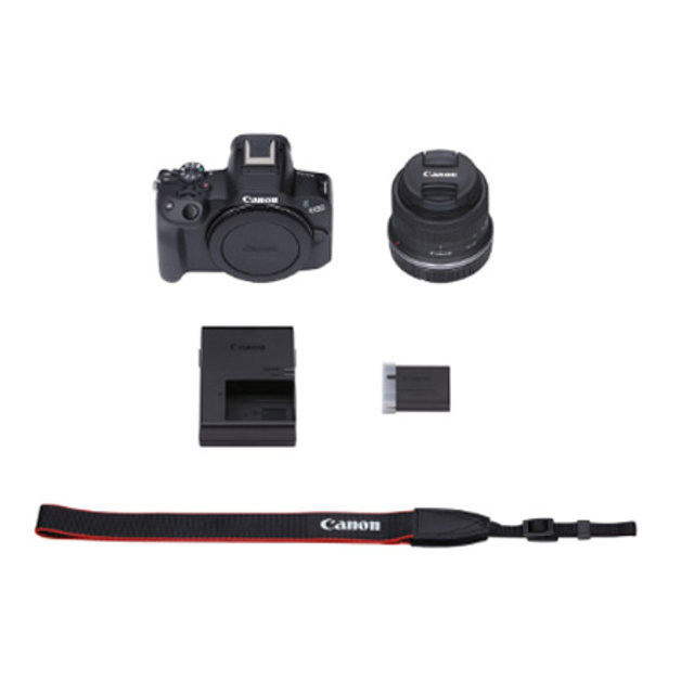 canon EOS-R50 미러리스 카메라 바디&렌즈 KIT [본체+18-45mm][블랙][정품]