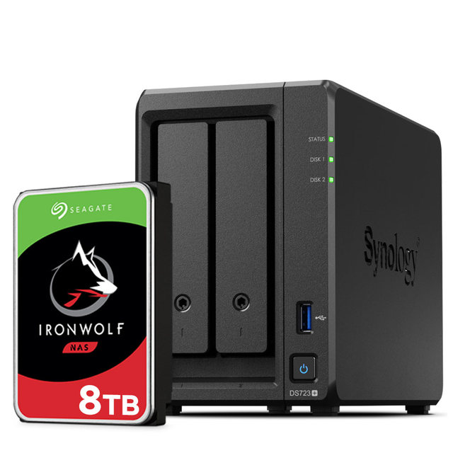 NAS DS723+[8TBX1] 씨게이트 아이언울프 8TB * 1ea 하드디스크  합본