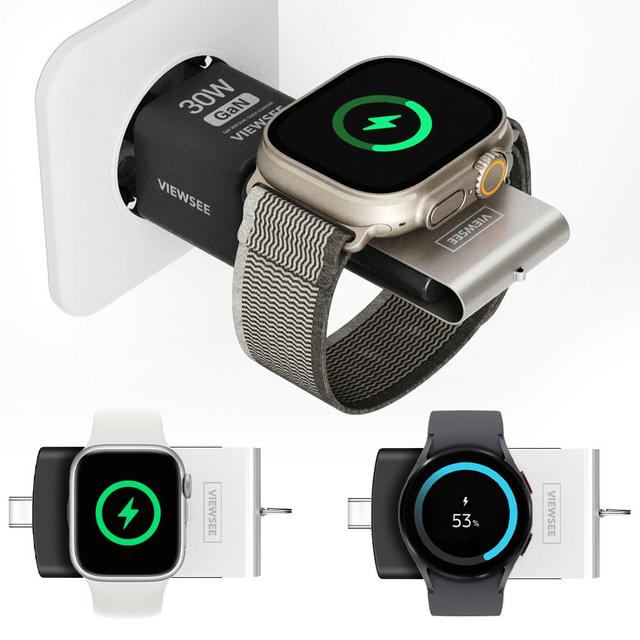 애플워치 갤럭시워치 2in1 휴대용 C타입 무선 충전기