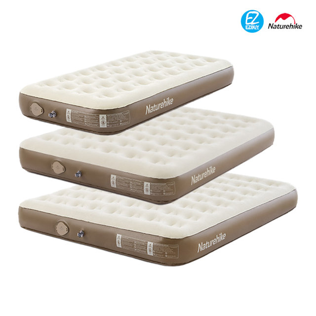 [해외직구] 네이처하이크 25cm 원터치 에어매트 C25 CNH23DZ10001 2인용 베이지  (에어펌프 포함)