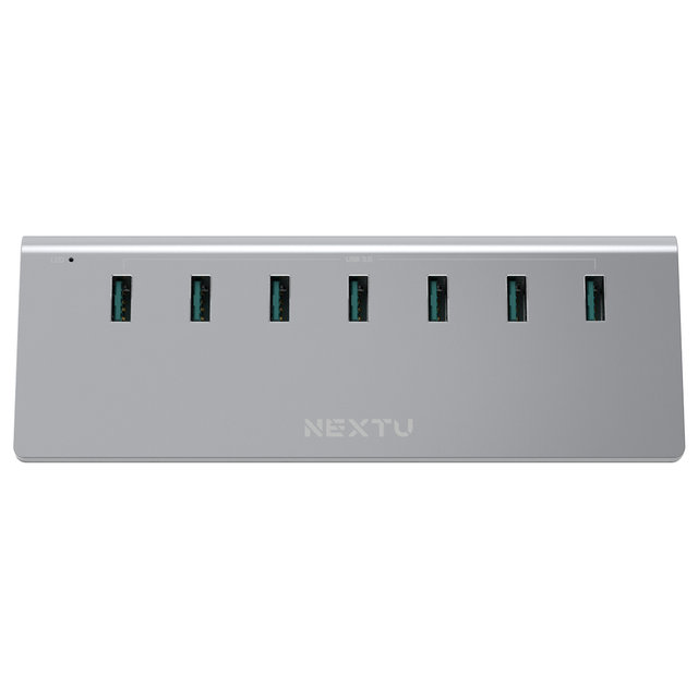 넥스트유 유전원 USB허브 7포트 USB3.0 알루미늄 재질 327U3
