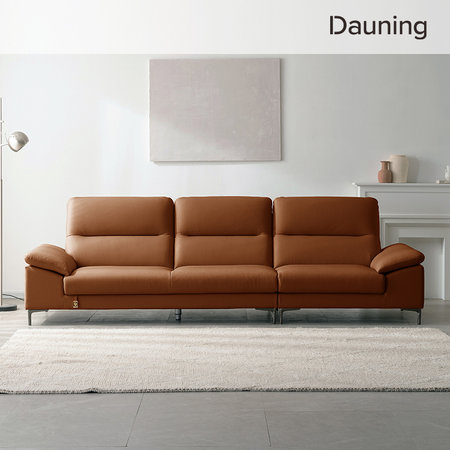 아지오 4인 전체 천연가죽 소파