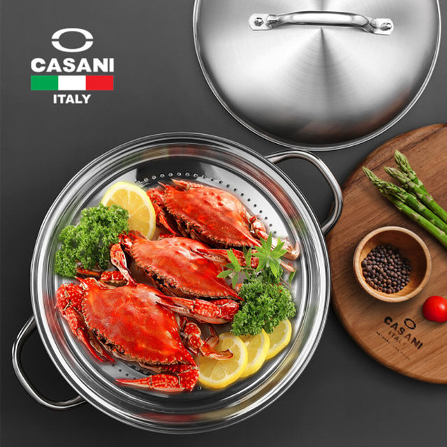스텐 돔 찜냄비 28cm 인덕션겸용 게 고구마 야채 떡 만두찜기 찜판