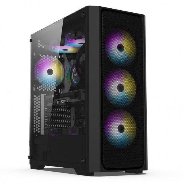 브라보텍 SWORD S830 RGB 타이탄 글래스 블랙 빅타워