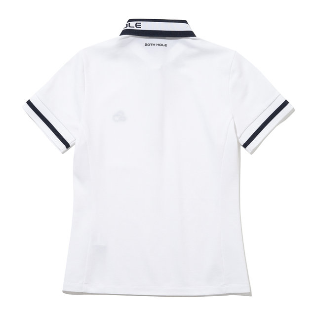 YOKO 카라넥 포인트 PK 여성 반팔 티셔츠[WHITE]