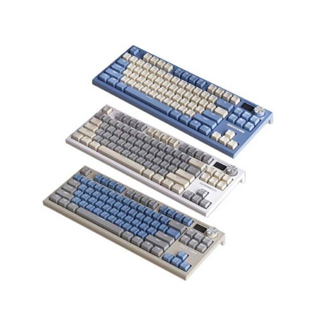 [해외] LANGTU LED 기계식 키보드 RGB LT-84 C타입/2.4g/블루투스 무선 키보드 84키캡 RGB효과