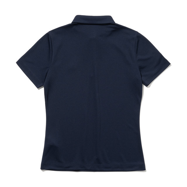 투에니더그 자수 카라 여성 반팔 티셔츠[NAVY]